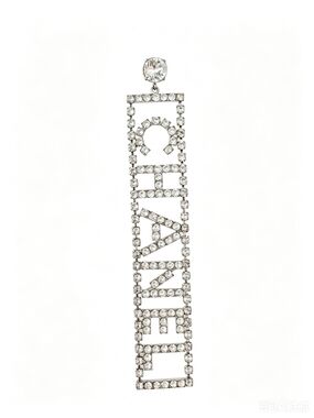 Chanel Strass Logo Letter Earring